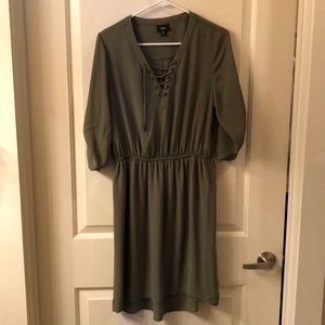 Navy Green Dress